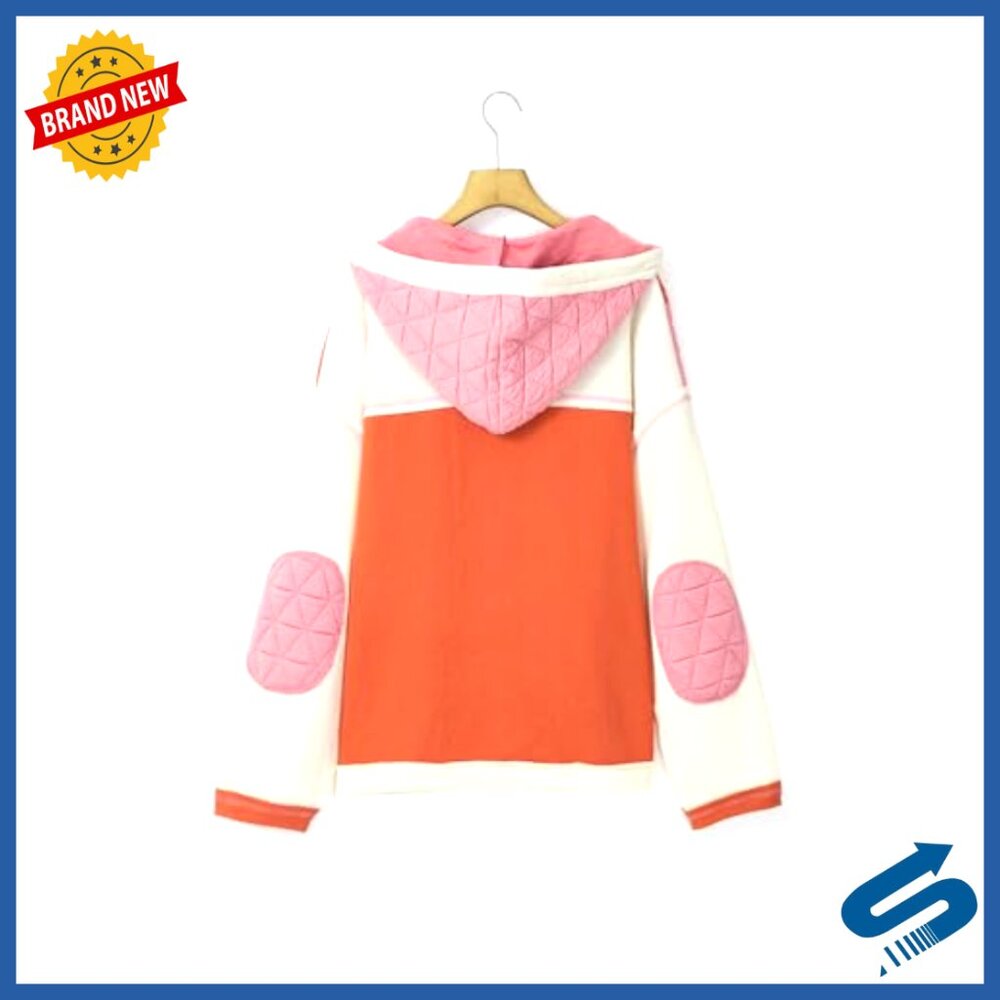 Quilted Patchwork Shacket Hooded Jacket Long Slee… - image 4